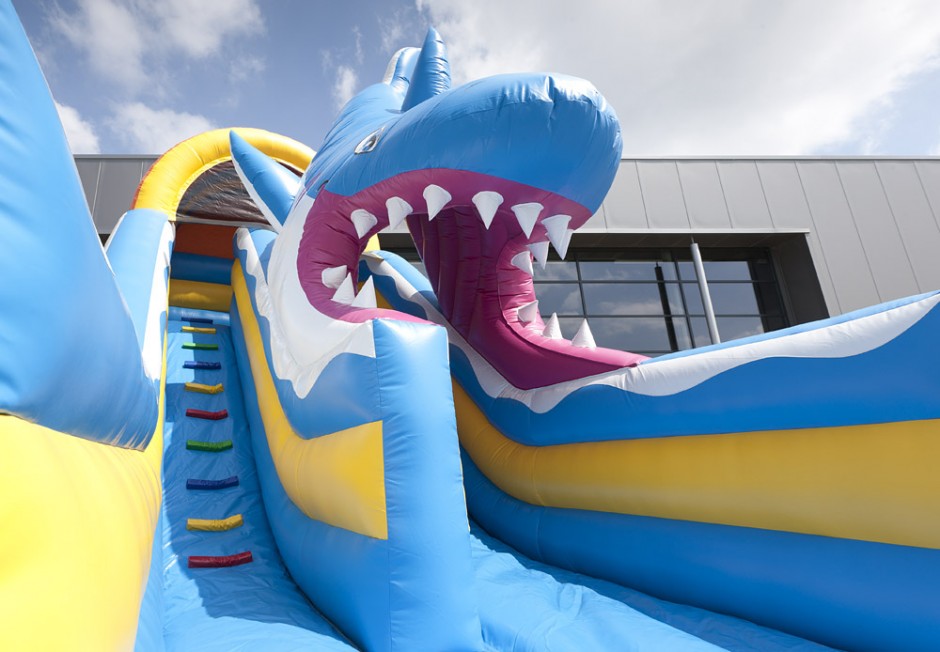 Delaunay Productions - Équipements - Toboggan gonflable requin 4 en 1 - image_1